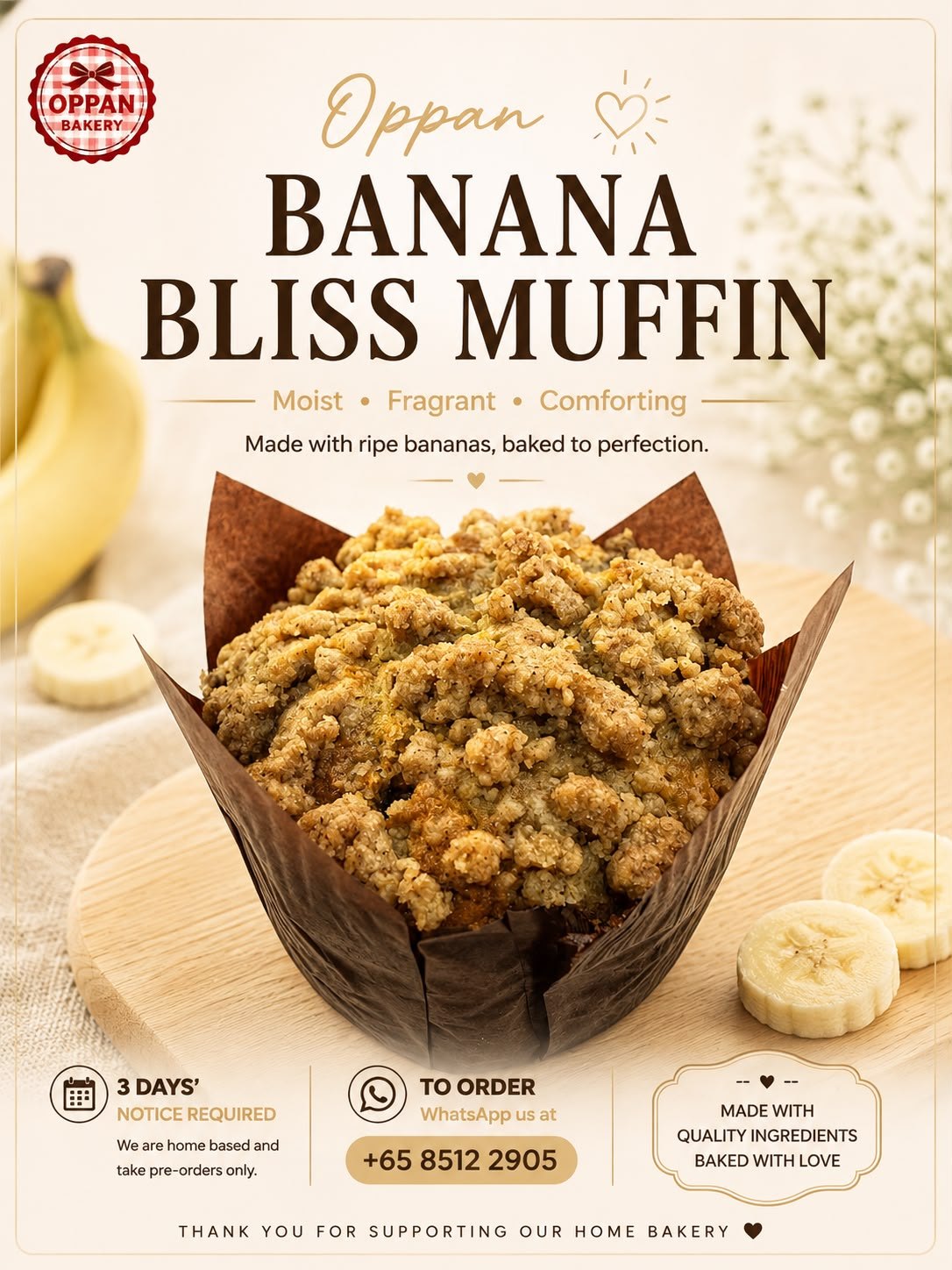 Oppan Banana Bliss Muffin promotional poster