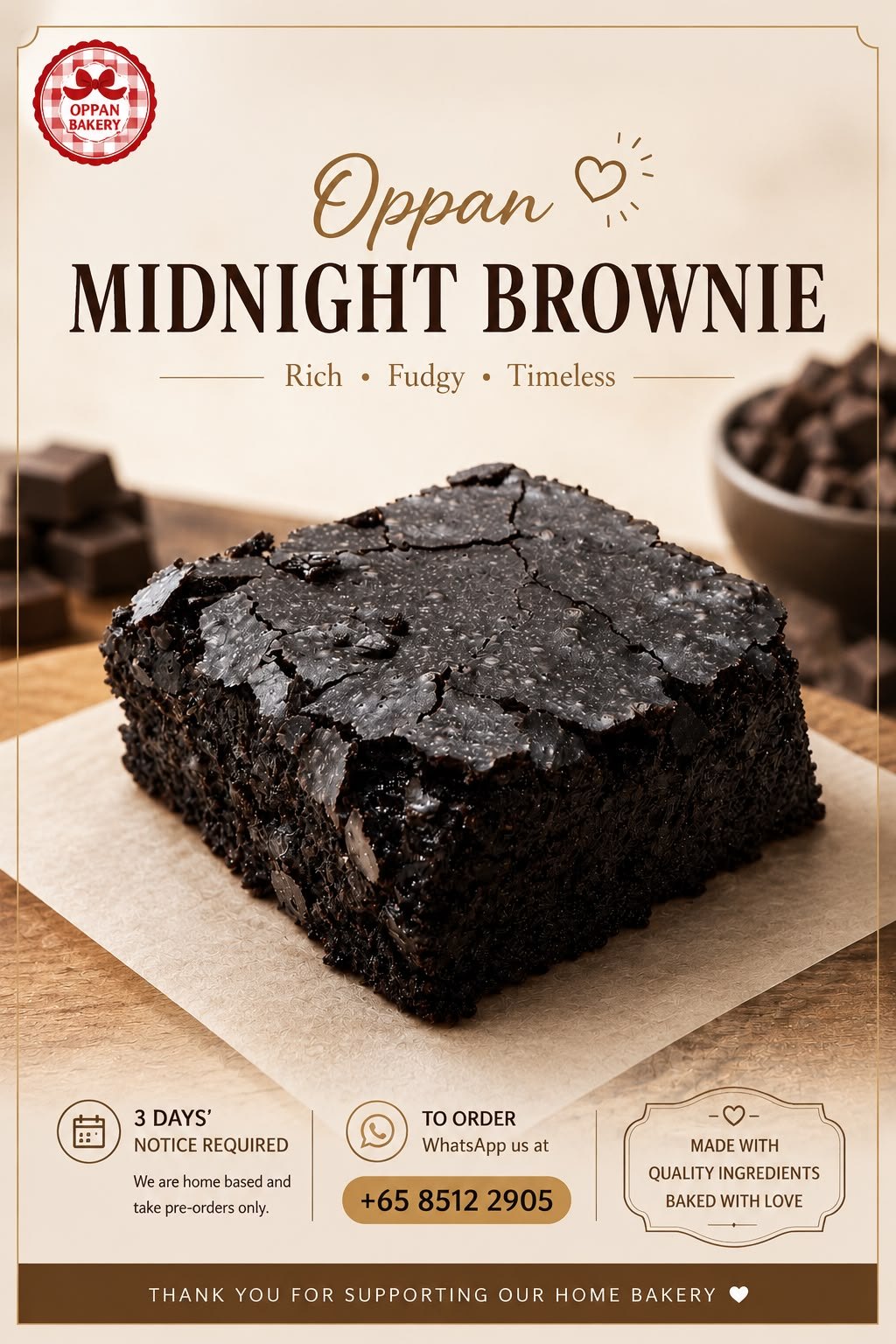 Oppan Midnight Brownie promotional poster